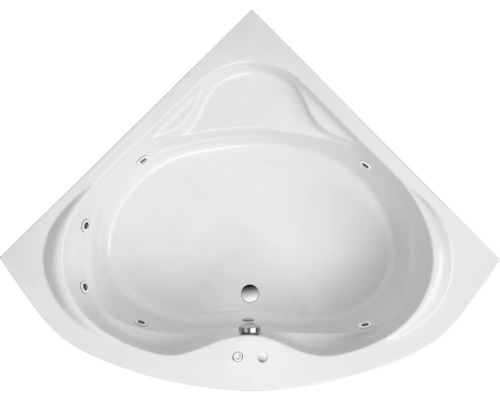 Baignoire îlot encastrée Baignoire d'angle OTTOFOND Giona 145 x 145 cm blanc brillant 56140-0