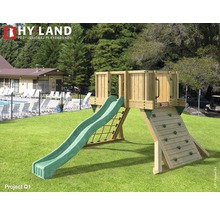 Tour de jeux Hyland EN 1176 pour espace public projet Q1 avec toboggan vert-thumb-0