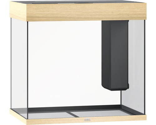 Aquarium avec cadre en bois et filtre interne