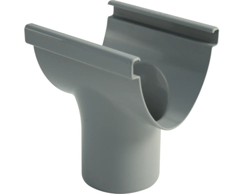 Naissance de gouttière Marley Duplex plastique rond gris fenêtre RAL 7040 DN 80/53 mm