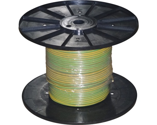 Bobine de câble avec câble de terre jaune et vert