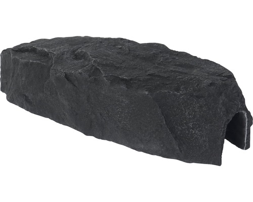 Décoration VARIOGART grotte L3 25 x 9 x 5 cm ardoise anthracite Cachette décorative aspect pierre pour aquariums et terrariums