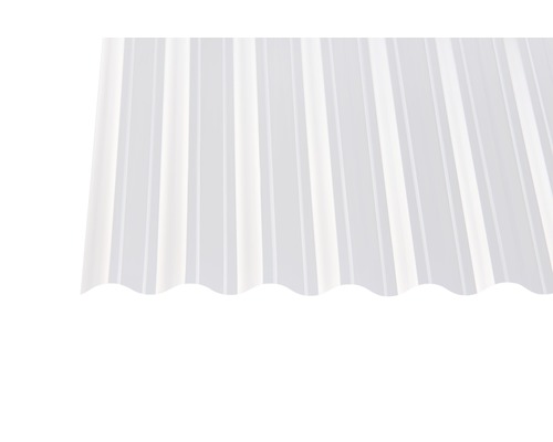 Plaque ondulée PVC Sinus 76/18 transparente 2500 x 900 x 1,1 mm