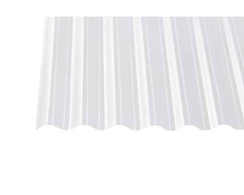 Plaque ondulée PVC Sinus 76/18 transparente 3000 mm x 900 mm x 1,1 mm Tôle trapézoïdale pour couverture de toit