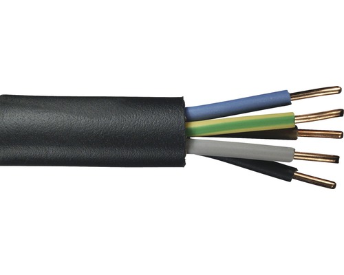 Starkstromkabel NYY-J 5x2,5 Mm² – 25 Meter, Schwarz, Erd- & Außenverlegung, 0,6/1 KV