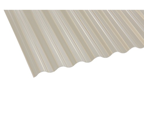 Plaque ondulée PVC Sinus 76/18 bronze 2500 x 900 x 1,1 mm