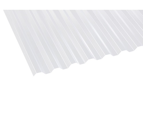 Plaque ondulée PVC trapèze 70/18 transparente 2000 x 1090 x 1,1 mm