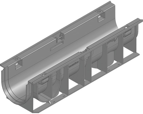 Partie inférieure de caniveau Hauraton Recyfix Standard 100 type 0105 en PP 500 x 150 x 134 mm