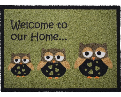 Paillasson Welcome to our home vert 50x70 cm