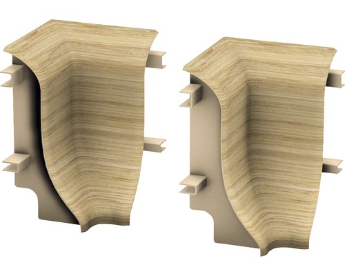 Angles intérieurs pour plinthes mousse chêne rustique (2 unités)