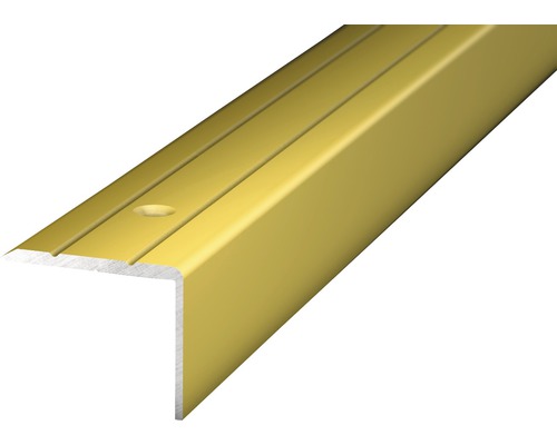 Prinz Winkelprofil Alu gold gelocht 24,5 x 20 x 2700 mm Treppenkantenprofil aus Metall