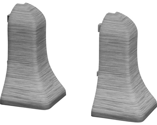 Deux plinthes avec décor bois