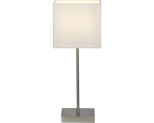 Lampe table 1 ampoule H 430 mm Aglae blanc/chrome