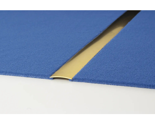 Profilé de transition entre deux moquettes bleues