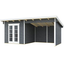 Gartenhaus SKAN HOLZ Texel mit Fußboden 590 x 310 cm terragrau