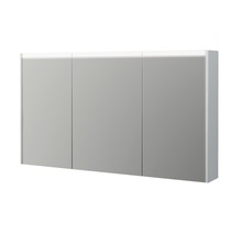 Spiegelschrank Baden Haus 120 x 15 x 67 cm weiß hochglanz 3-türig LED IP 44