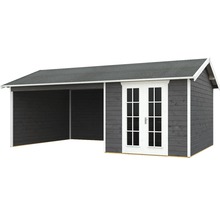 Gartenhaus SKAN HOLZ Tilburg mit Fußboden 613 x 420 cm schiefergrau