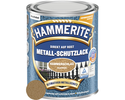 HAMMERITE Hammerschlaglack Effektlack Kupfer 750 ml Hammerite Metallschutzlack, Direkt auf Rost, Hammerschlag Kupfer