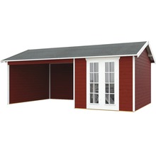 Gartenhaus SKAN HOLZ Tilburg mit Fußboden 613 x 420 cm schwedischrot