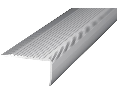 Treppenkantenprofil Alu silber gelocht 45 x 23 x 2700 mm