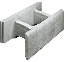 Bloc à bancher gris 50 x 36,5 x 25 cm (palette = 25 briques pleines + 5 pierres de finition)-thumb-0