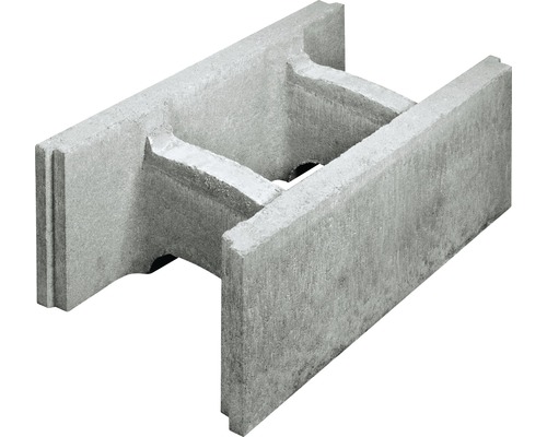Bloc à bancher gris 50 x 36,5 x 25 cm (palette = 25 briques pleines + 5 pierres de finition)-0