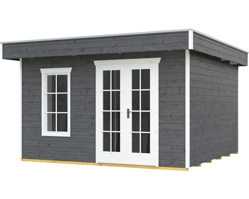 Holzgartenhaus mit Fenster und Doppeltür