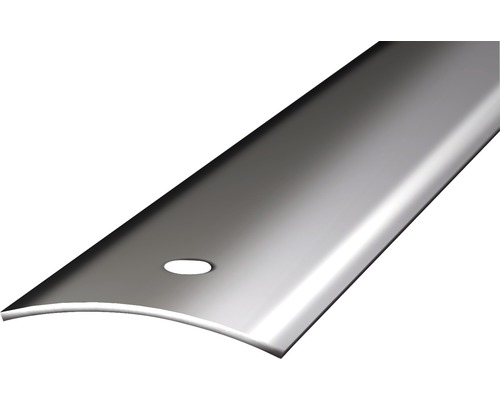 Prinz Übergangsprofil Edelstahl spiegelblank gelocht 40 x 1000 mm Metall Abschlussprofil mit Befestigungsloch