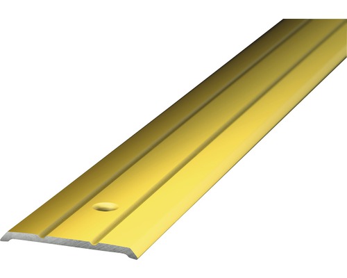 Barre de seuil Prinz aluminium or perforé 25 x 1000 mm Profilé de transition métallique avec trou de perçage pour la fixation