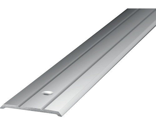 Barre de seuil aluminium argent perforé 25 x 1000 mm