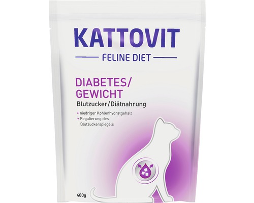 Croquettes pour chats Kattovit Diabètes/Poids 400 g