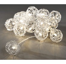 Guirlande lumineuse décorative avec abat-jour sphériques en treillis métallique