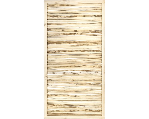Teilelement Haselnuss gespalten mit Rahmen 90 x 180 cm natur