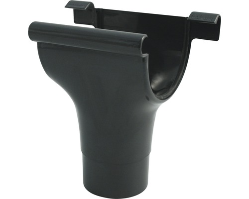 Naissance de Gouttière Marley plastique rond gris anthracite RAL 7016 DN 100/75 mm Évacuation de gouttière en plastique