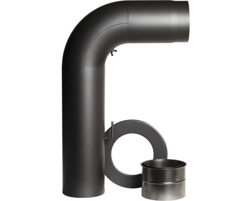Ensemble de tuyau de poêle tiré Ø 150 mm Senotherm laqué gris Ensemble de tuyau de poêle tiré Ø 150 mm Senotherm laqué gris