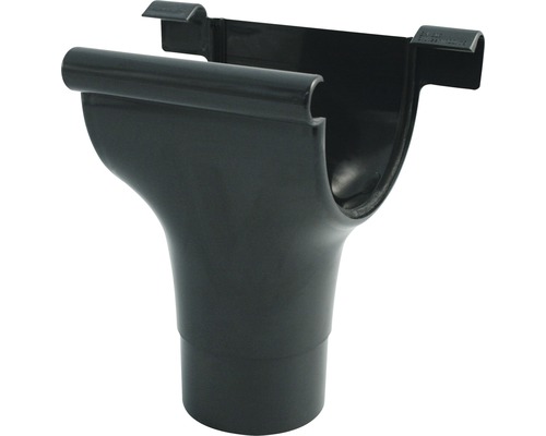 Naissance de Gouttière Marley plastique rond gris anthracite RAL 7016 DN 125/75 mm Évacuation de gouttière en plastique