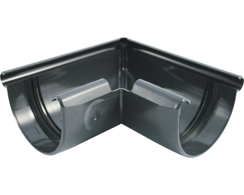 Angle extérieur Marley plastique carré 90° gris anthracite RAL 7016 DN 100 mm Angle de gouttière pour raccorder deux gouttières en angle.