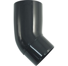 Coude pour tuyau de descente Marley plastique rond 45 degrés gris anthracite RAL 7016 DN 105 mm-thumb-0