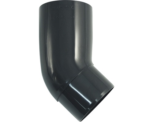 Coude pour tuyau de descente Marley plastique rond 45 degrés gris anthracite RAL 7016 DN 105 mm