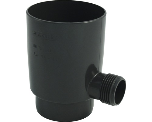 Collecteur d'eau de pluie Marley avec raccordement 1“ filetage extérieur gris anthracite RAL 7016 DN 75 mm