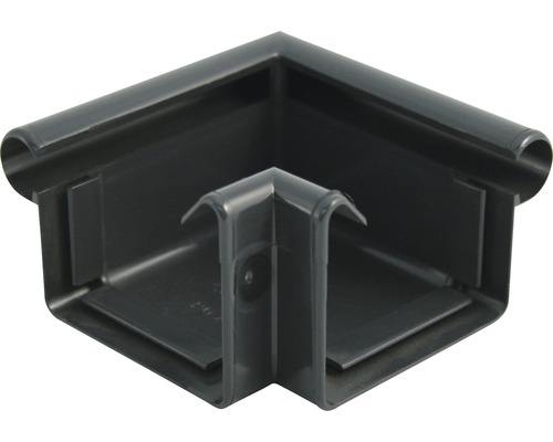 Angle extérieur Marley plastique carré 90° gris anthracite RAL 7016 DN 70 mm Angle de gouttière en plastique