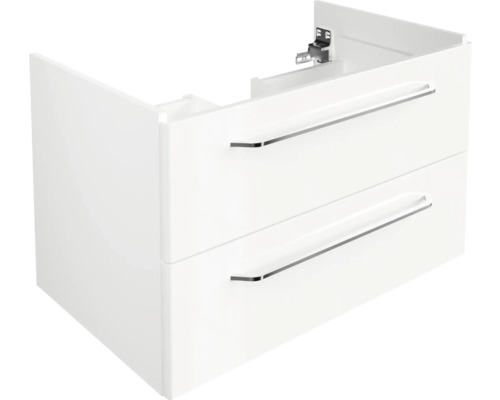 Meuble sous-vasque FACKELMANN Milano couleur de façade blanc brillant 80 x 49,2 x 47,5 cm 84203