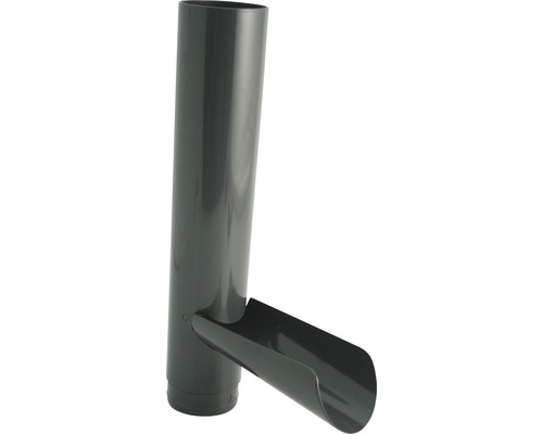 Récupérateur d'eau de pluie Marley plastique gris anthracite RAL 7016 DN 53 mm Coude de tuyau de descente pluviale en plastique