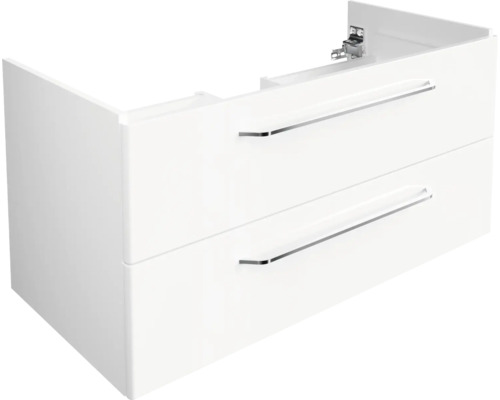 Meuble sous-vasque FACKELMANN Milano couleur de façade blanc brillant 100 x 49,2 x 47,5 cm 84213