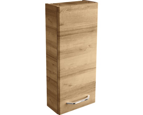 Armoire suspendue FACKELMANN Milano chêne noueux largeur 30 cm Armoire haute de salle de bains couleur bois avec poignée