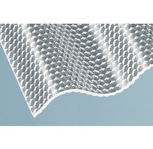 Gutta Acryl Wellplatte Sinus 76/18 Wabenstruktur glasklar schlagzäh 3000 x 1045 x 3 mm-thumb-4