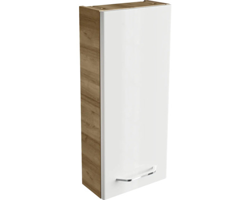 Armoire suspendue FACKELMANN Milano chêne noueux blanc largeur 30 cm