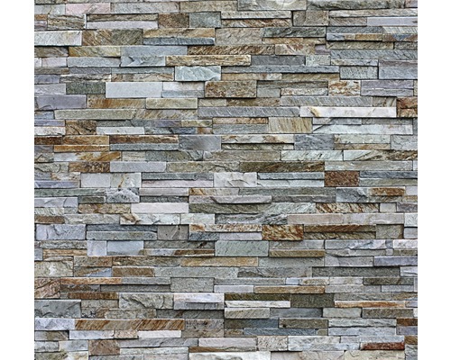 Parement mural aspect pierre naturelle.