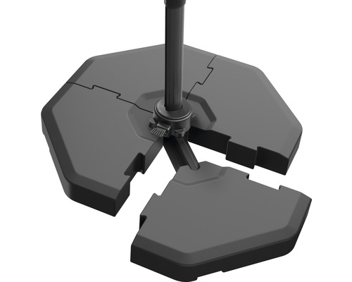 Support de parasol composé de plaques en plastique