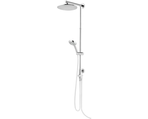 Colonne de douche avec inverseur Schulte Classic plus pomme haute extra plate rond chrome D963031 02